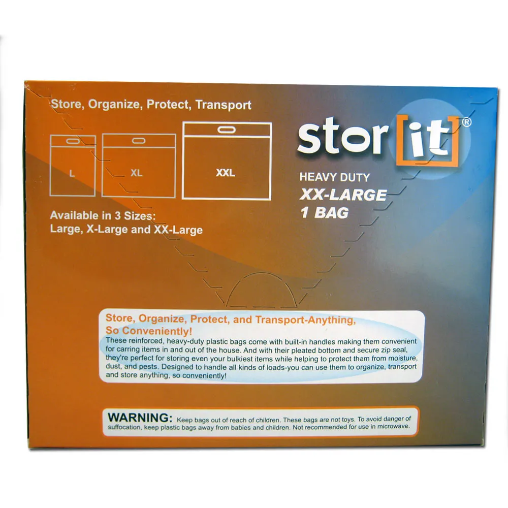 2 x Big XXL Plastic Bags 24"x20" Protect Clothes Storage Heavy Duty New