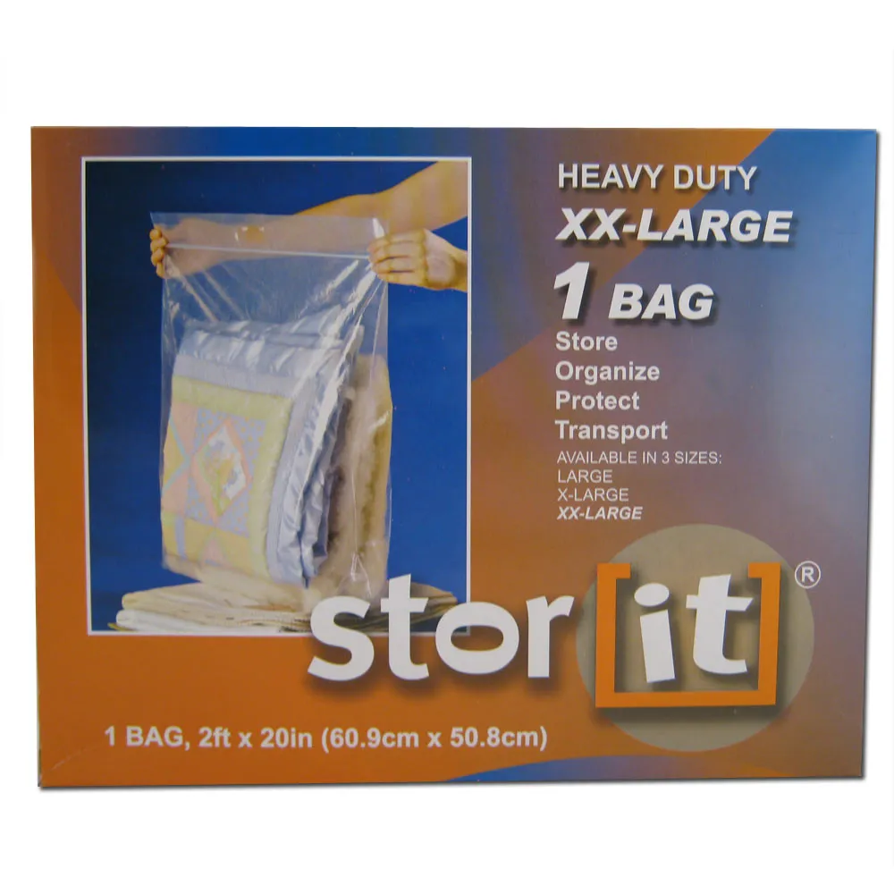 2 x Big XXL Plastic Bags 24"x20" Protect Clothes Storage Heavy Duty New