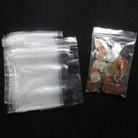 500 Baggies W 3" X 4" H Small Reclosable Clear Plastic Poly Bags 2.5ml
