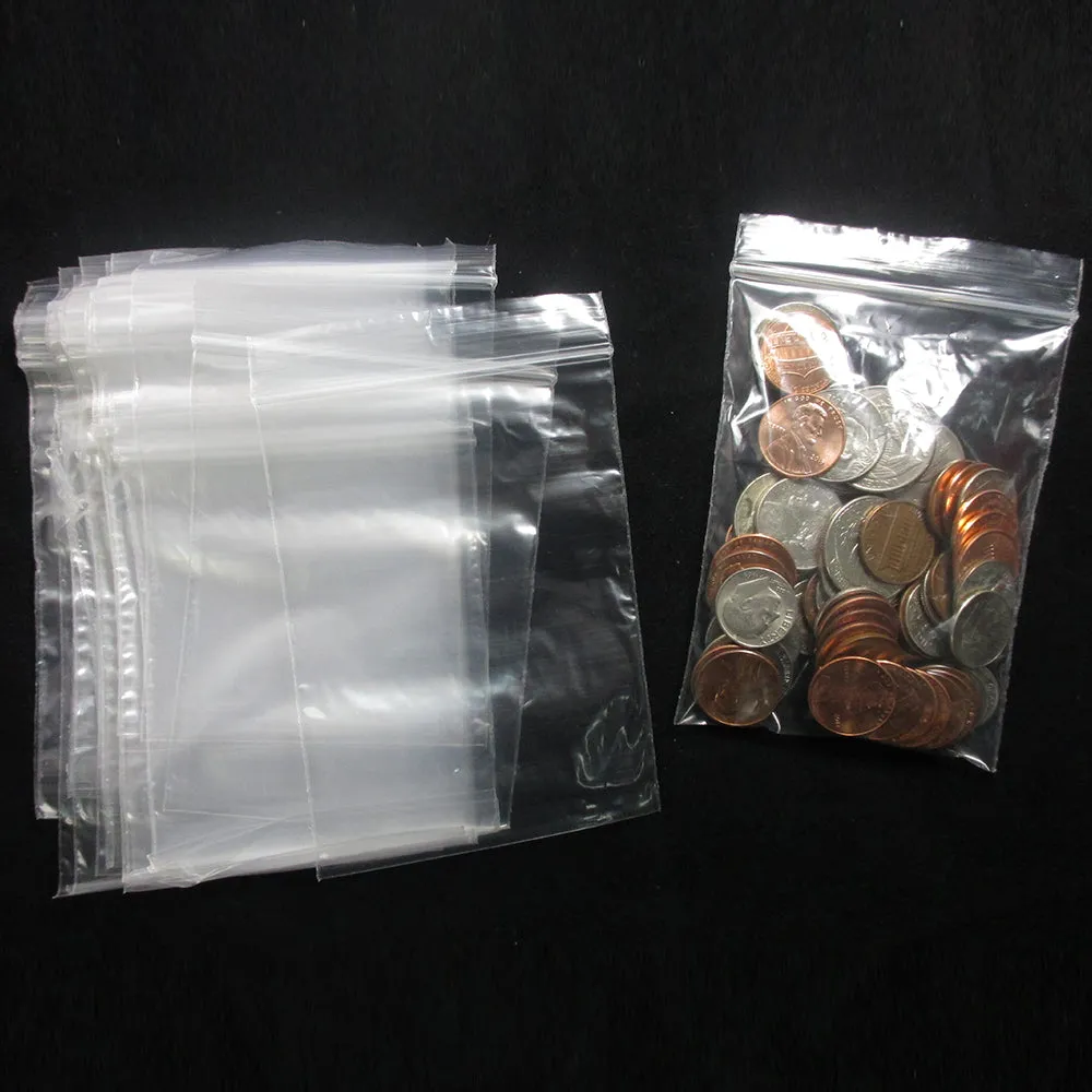 500 Baggies W 3" X 4" H Small Reclosable Clear Plastic Poly Bags 2.5ml