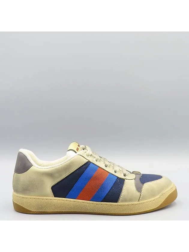546551 Screener Destroyed Vintage Leather Men s Sneakers 7