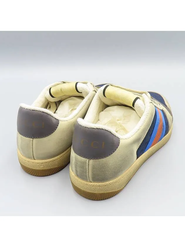 546551 Screener Destroyed Vintage Leather Men s Sneakers 7
