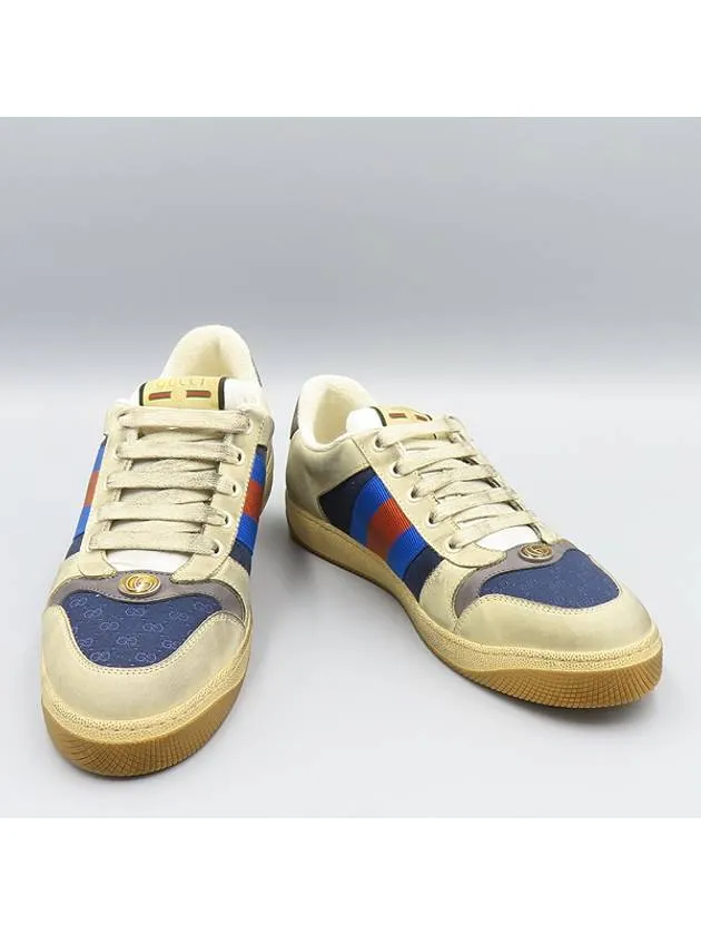 546551 Screener Destroyed Vintage Leather Men s Sneakers 7