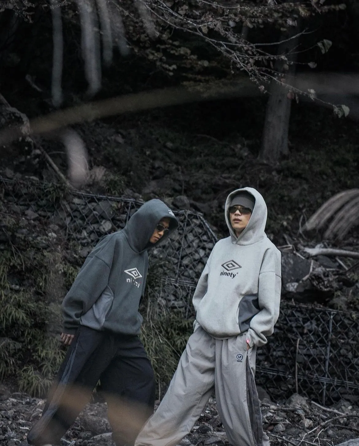 9090 × umbro Collaboration Logo Hoodie