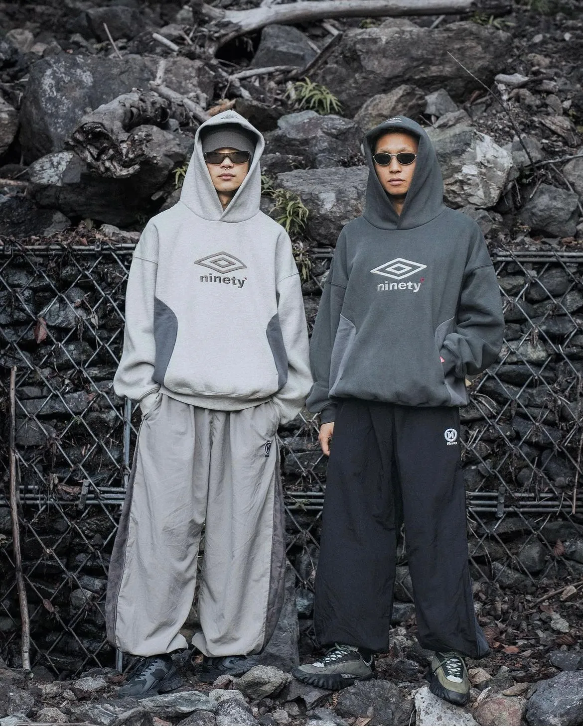 9090 × umbro Collaboration Logo Hoodie
