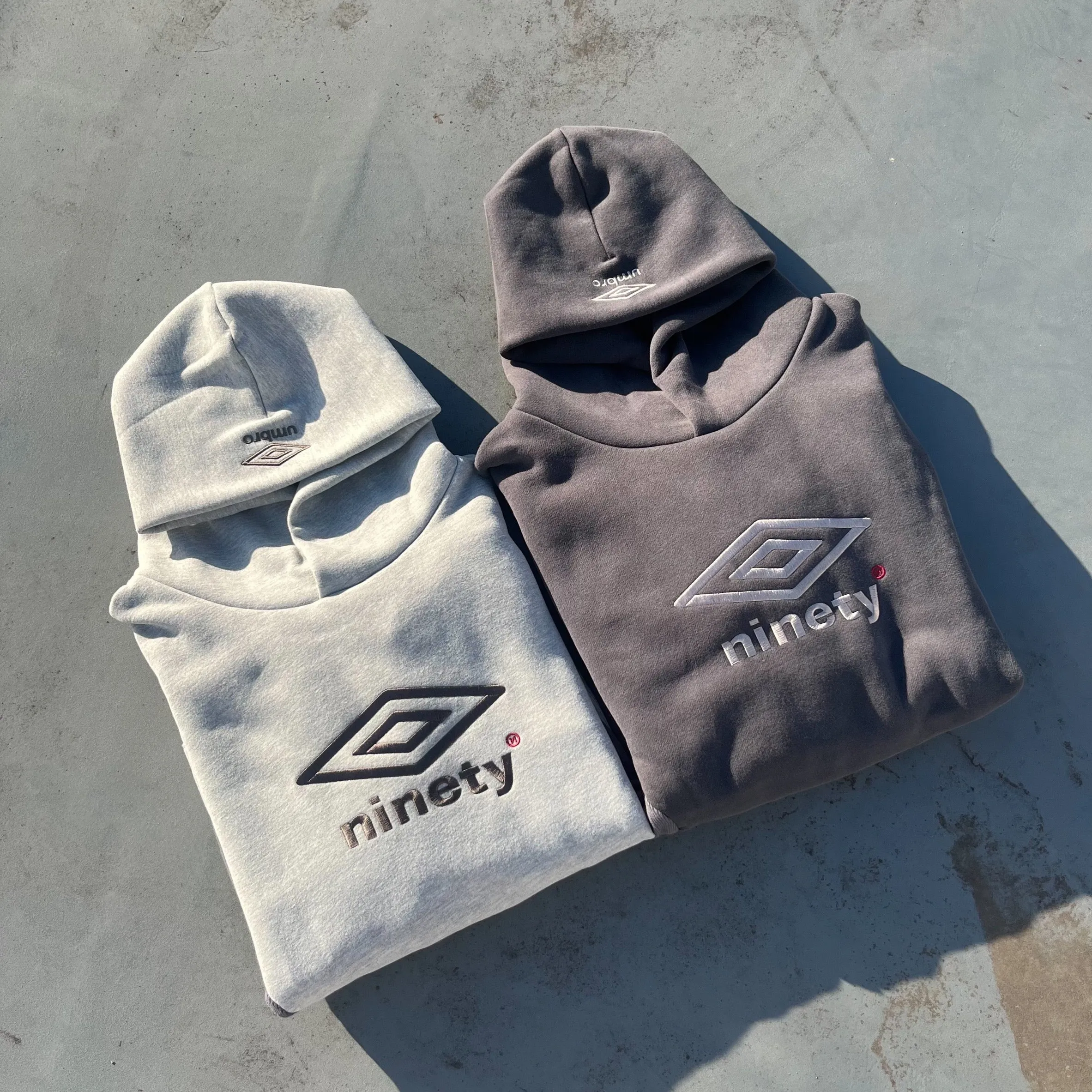 9090 × umbro Collaboration Logo Hoodie