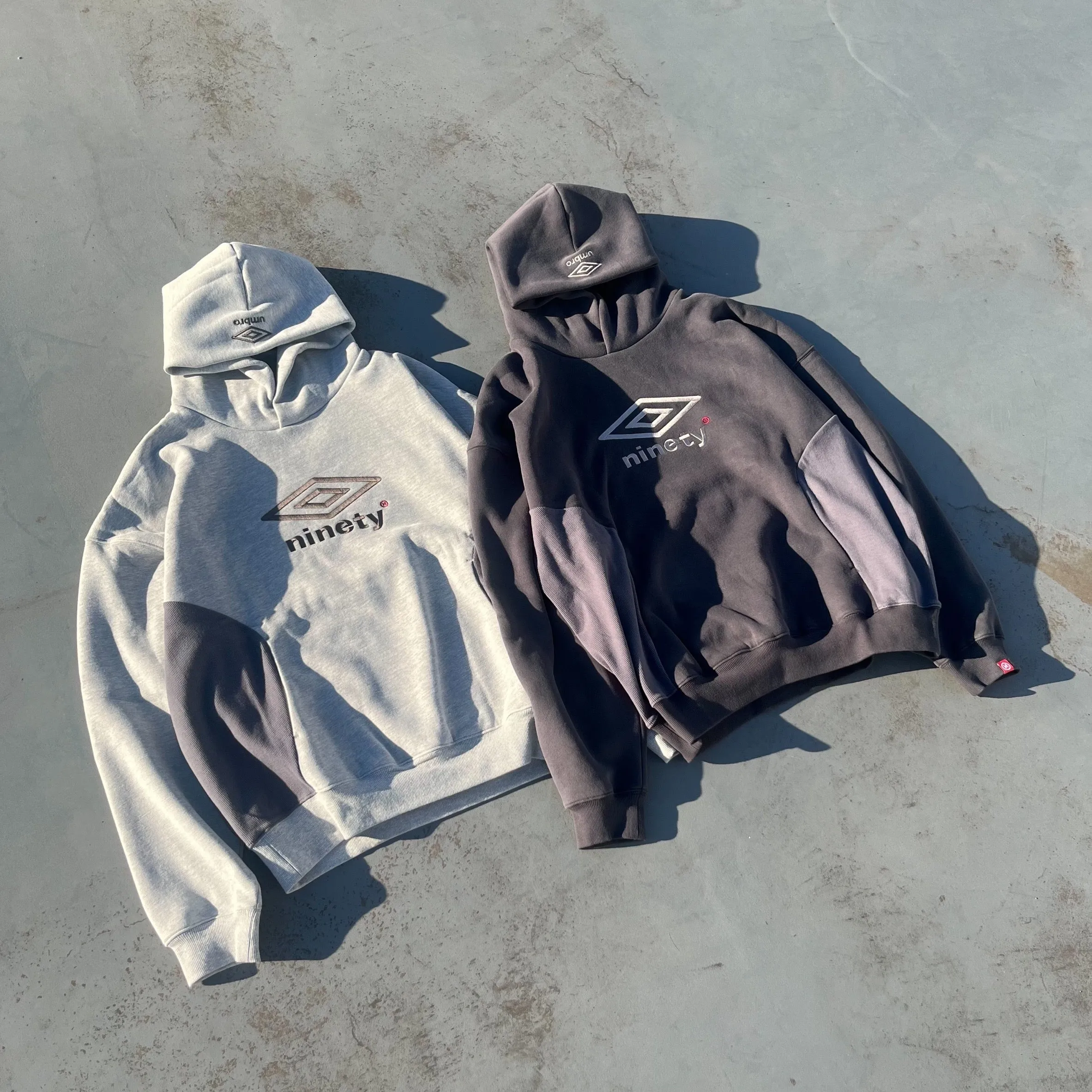 9090 × umbro Collaboration Logo Hoodie