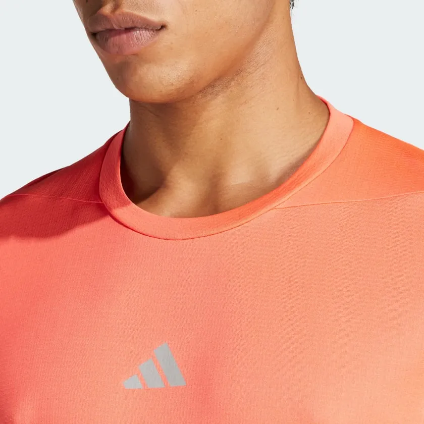 ADIDAS DESIGNED FOR TRAINING HIIT WORKOUT HEAT.RDY T-SHIRT - RED