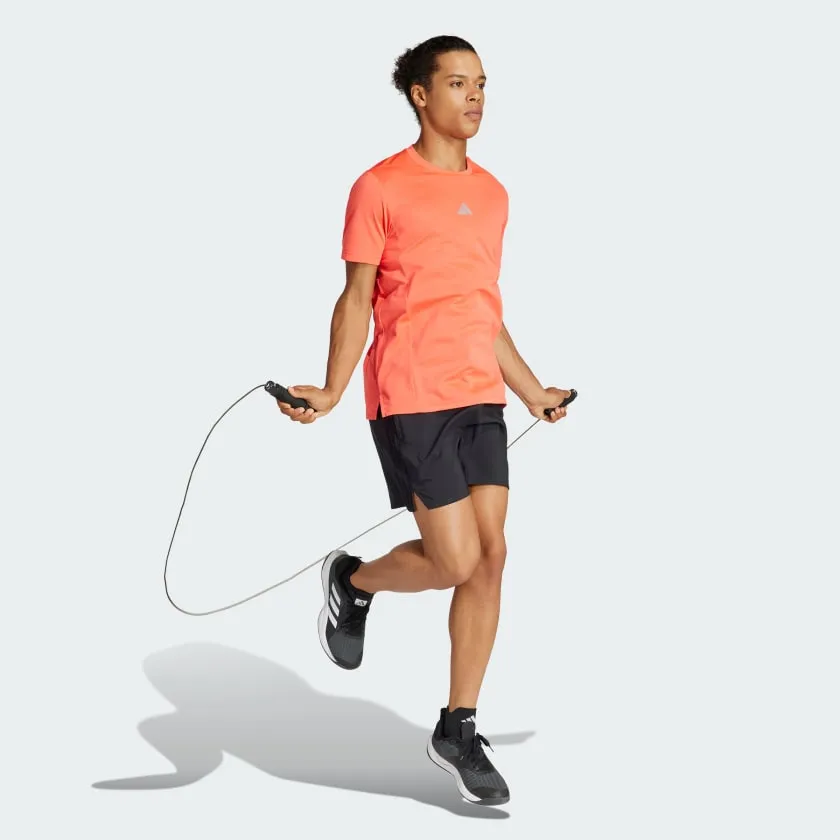 ADIDAS DESIGNED FOR TRAINING HIIT WORKOUT HEAT.RDY T-SHIRT - RED