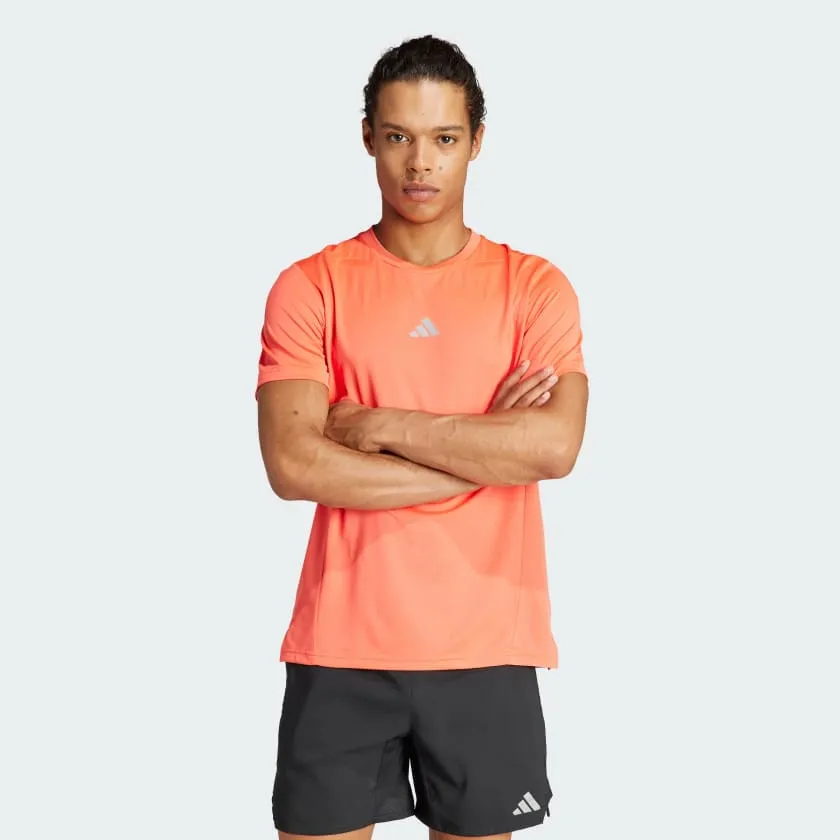 ADIDAS DESIGNED FOR TRAINING HIIT WORKOUT HEAT.RDY T-SHIRT - RED
