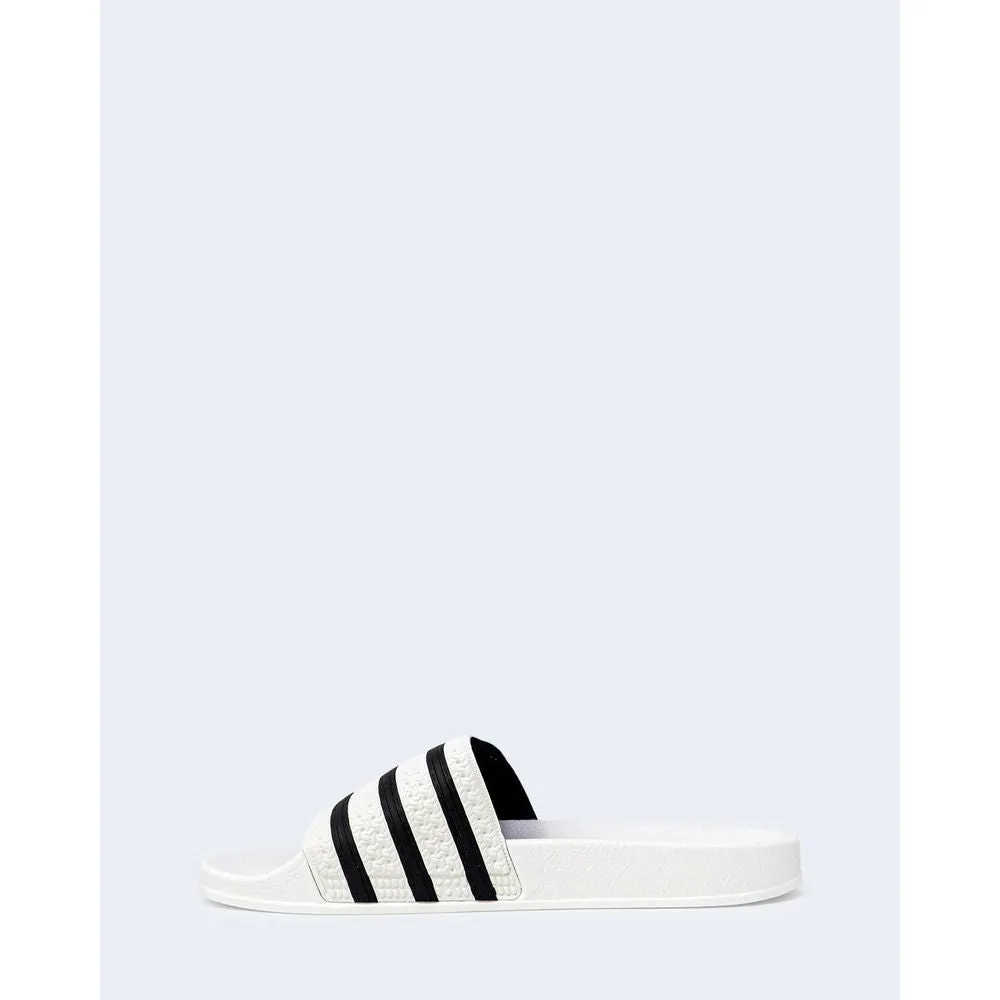 Adidas White Polyester Sandaler