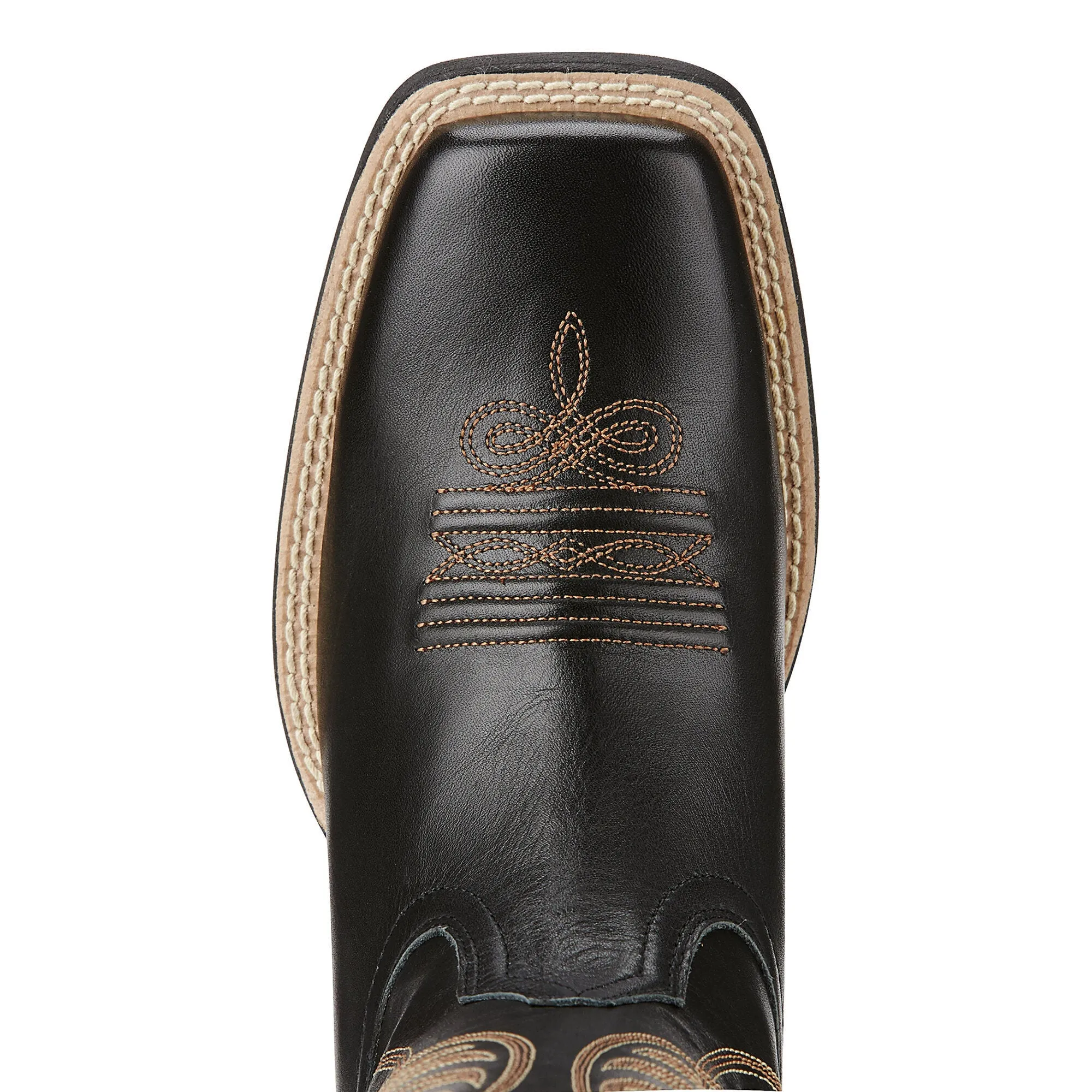 Ariat Womens Round Up Wide Square Toe Western Boot Limousin Black