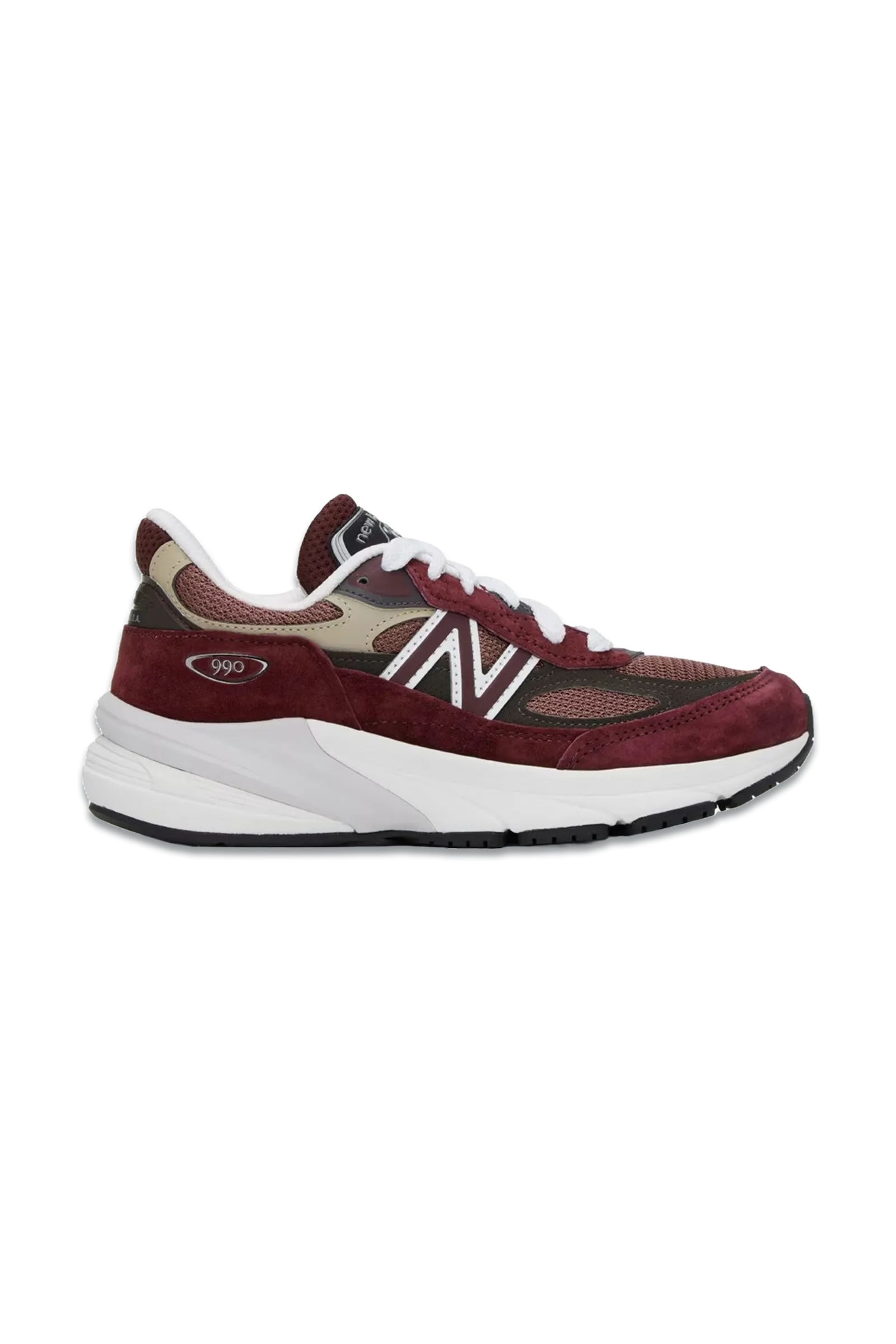 Burgundy Made in USA 990v6 Sneakers