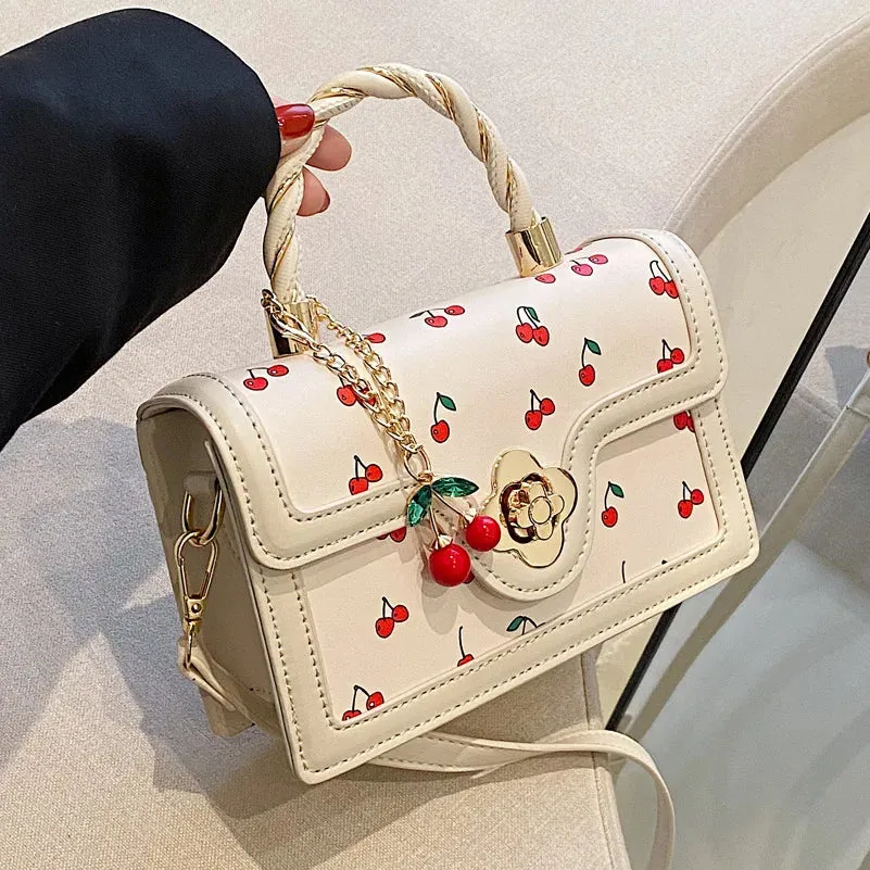 Cherry Square Chains Crossbody