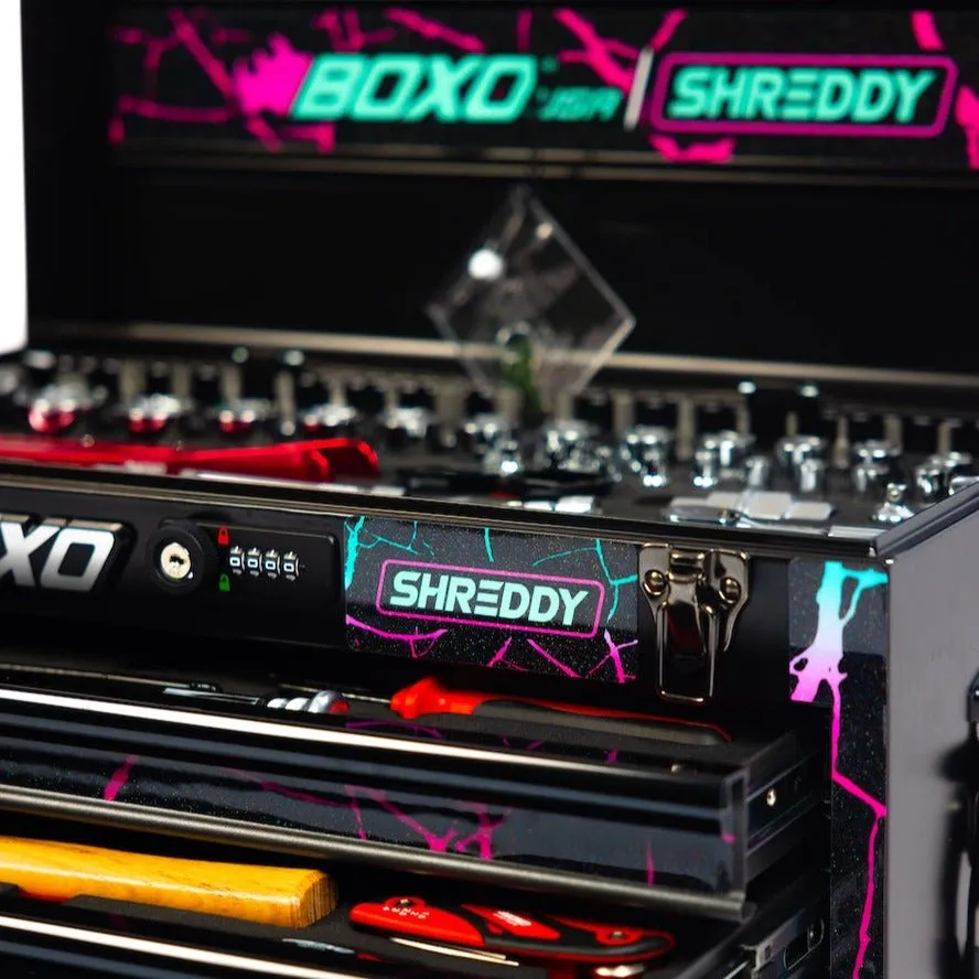 Combo Box 3-Drawers | CRACKED ShreddyBox 159-Piece Metric and SAE Toolbox