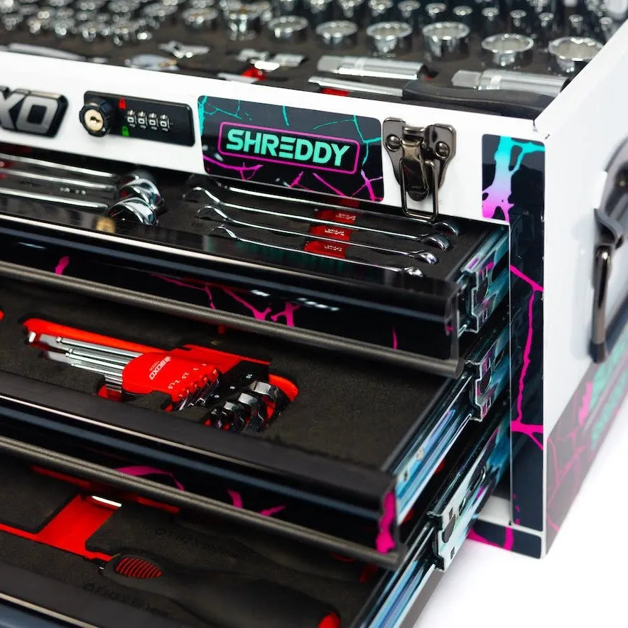Combo Box 3-Drawers | CRACKED ShreddyBox 159-Piece Metric and SAE Toolbox