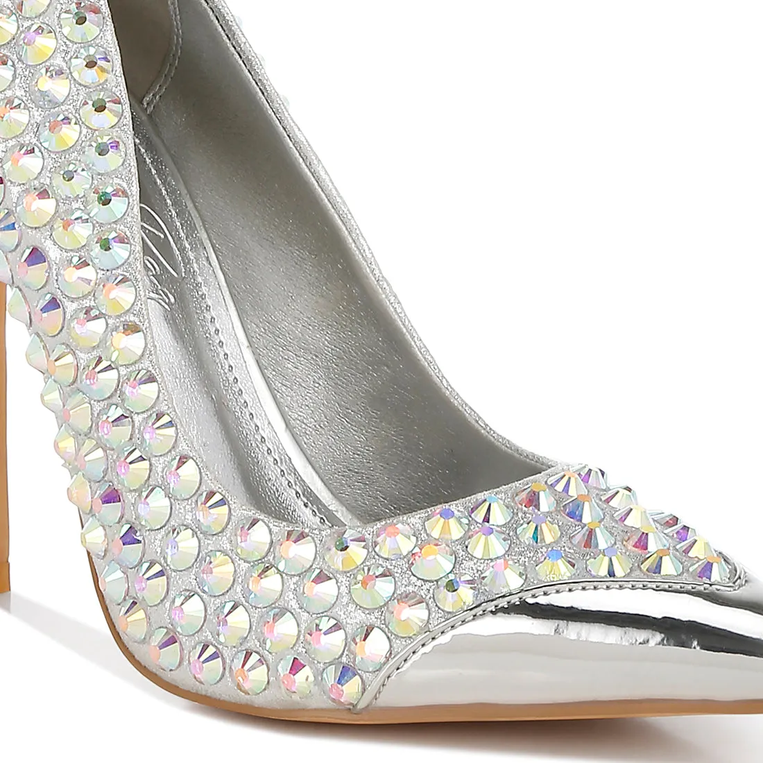 Diamante Embellished Stiletto Pumps