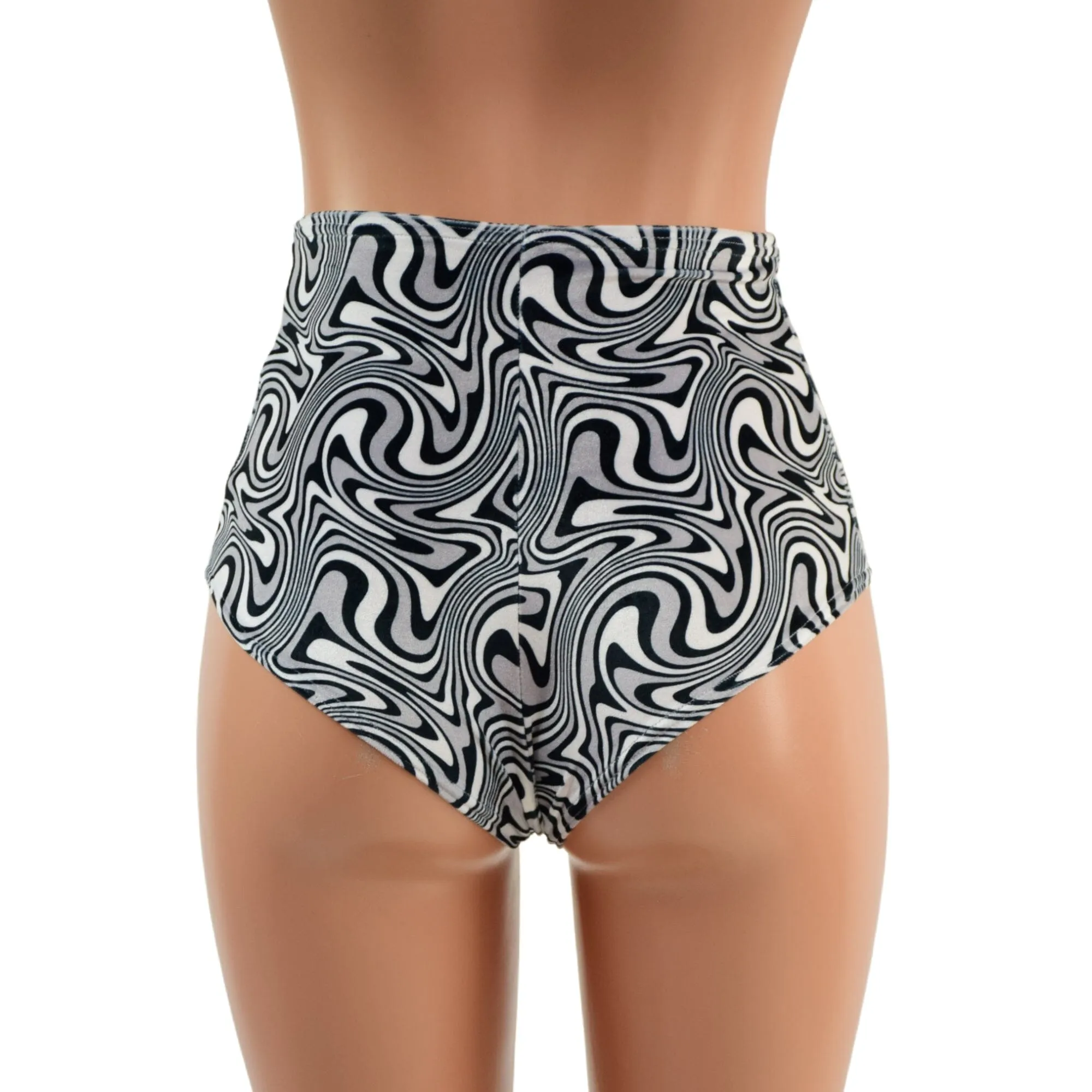 Distortion Velvet High Waist Siren Shorts