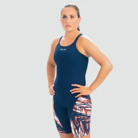 Dolfin Women's FirstStrike Open Back Knee Suit | Navy