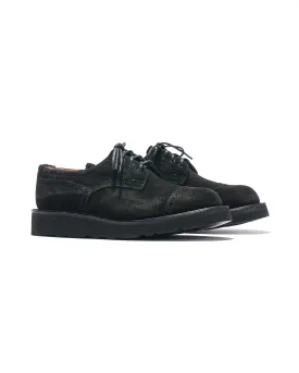 Engineered Garments x Tricker's Asymmetric Gibson - Black Suede Morflex