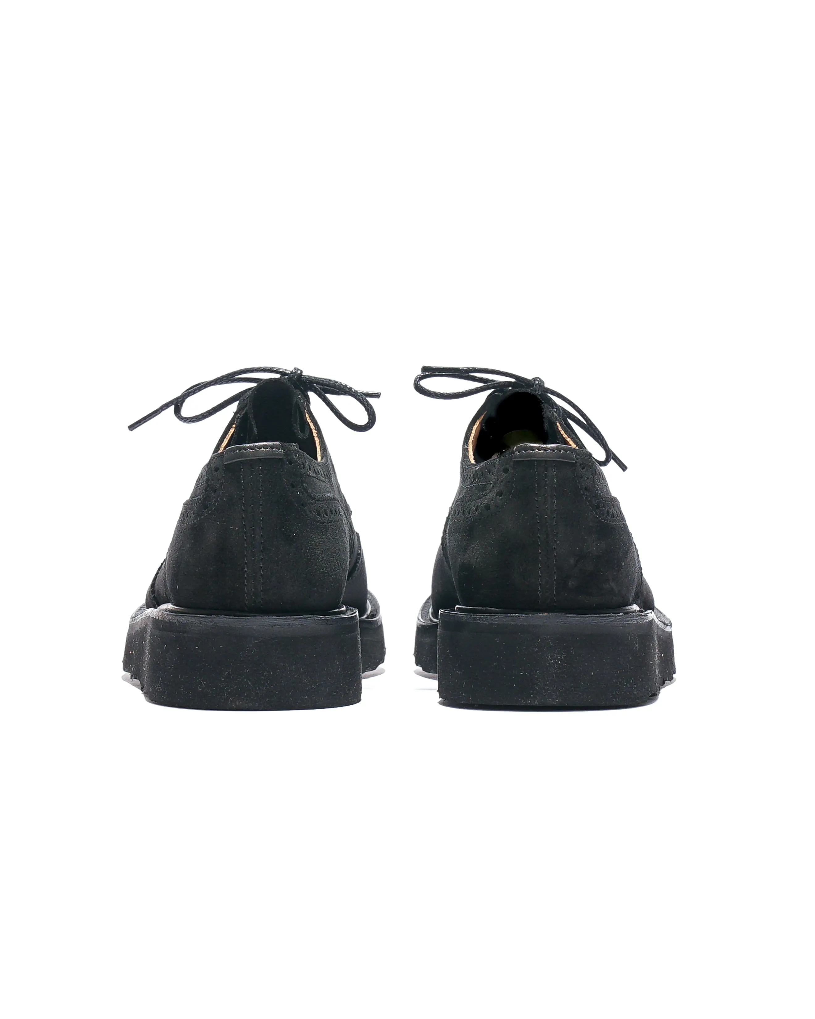 Engineered Garments x Tricker's Asymmetric Gibson - Black Suede Morflex