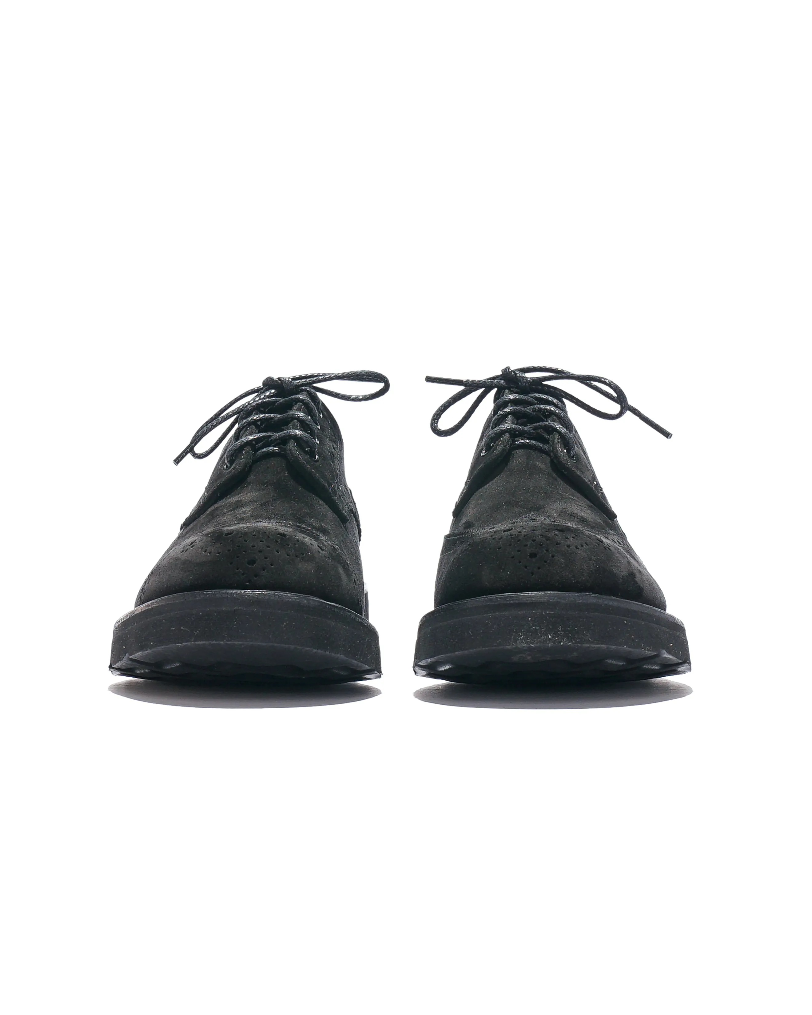 Engineered Garments x Tricker's Asymmetric Gibson - Black Suede Morflex