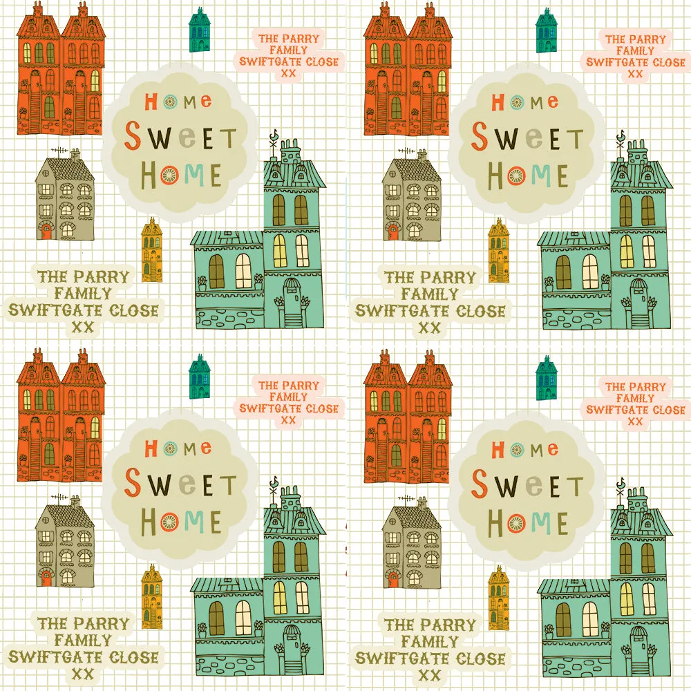 Home Sweet Home  Personalised Wrapping Paper