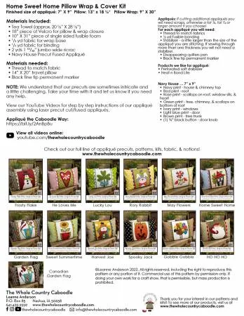 Home Sweet Home Pillow Wrap & Cover Kit