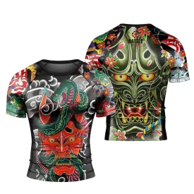 Japanese Viper Oni Men's Short Sleeve Rash Guard