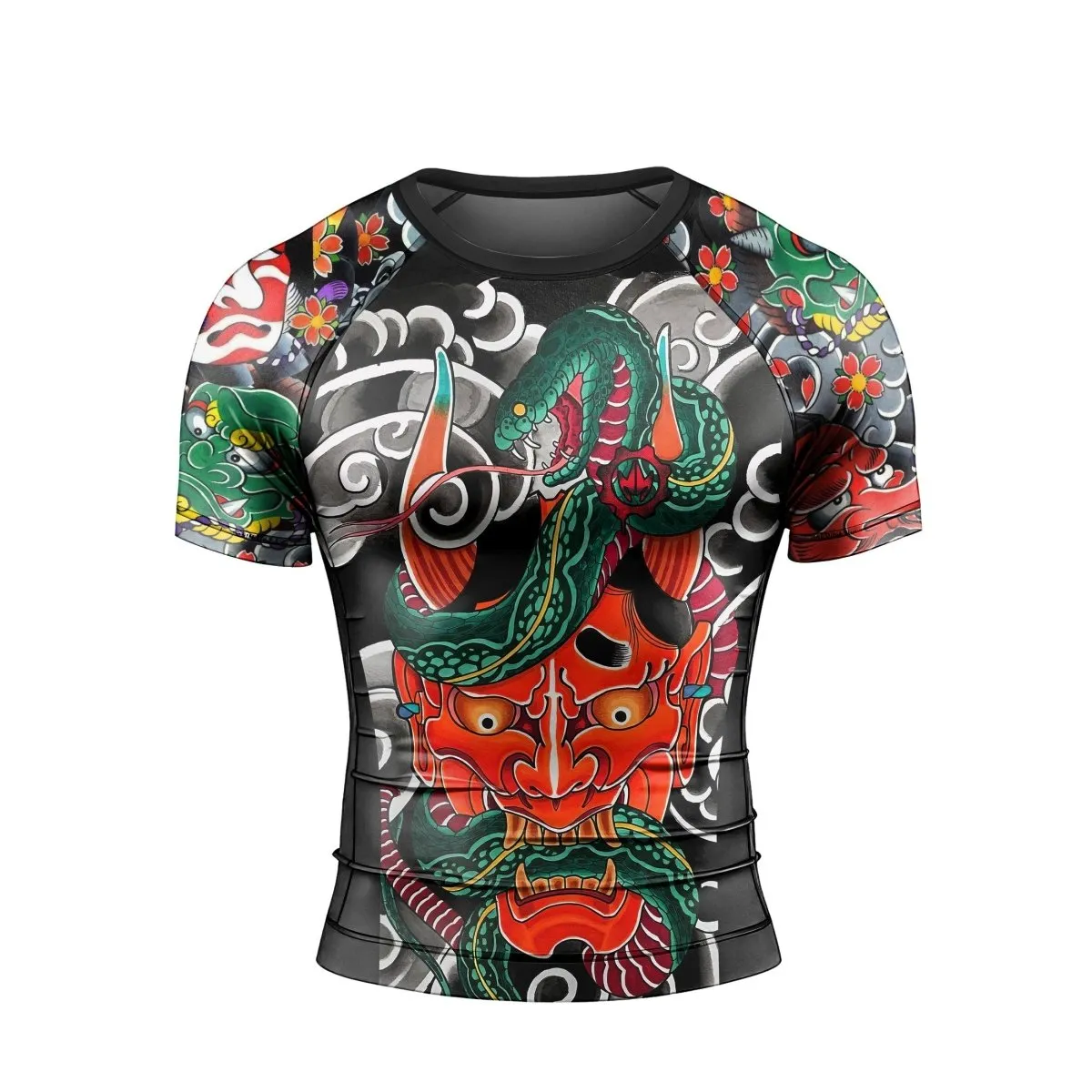 Japanese Viper Oni Men's Short Sleeve Rash Guard