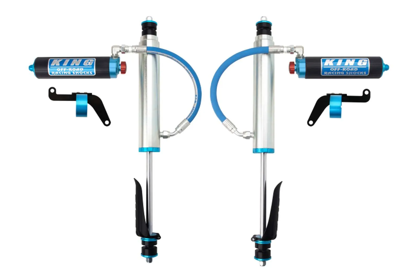 King Shocks 2.5 Performance w/ Fin Piggyback Reservoir Adjustable Shocks Pair 25001-189A