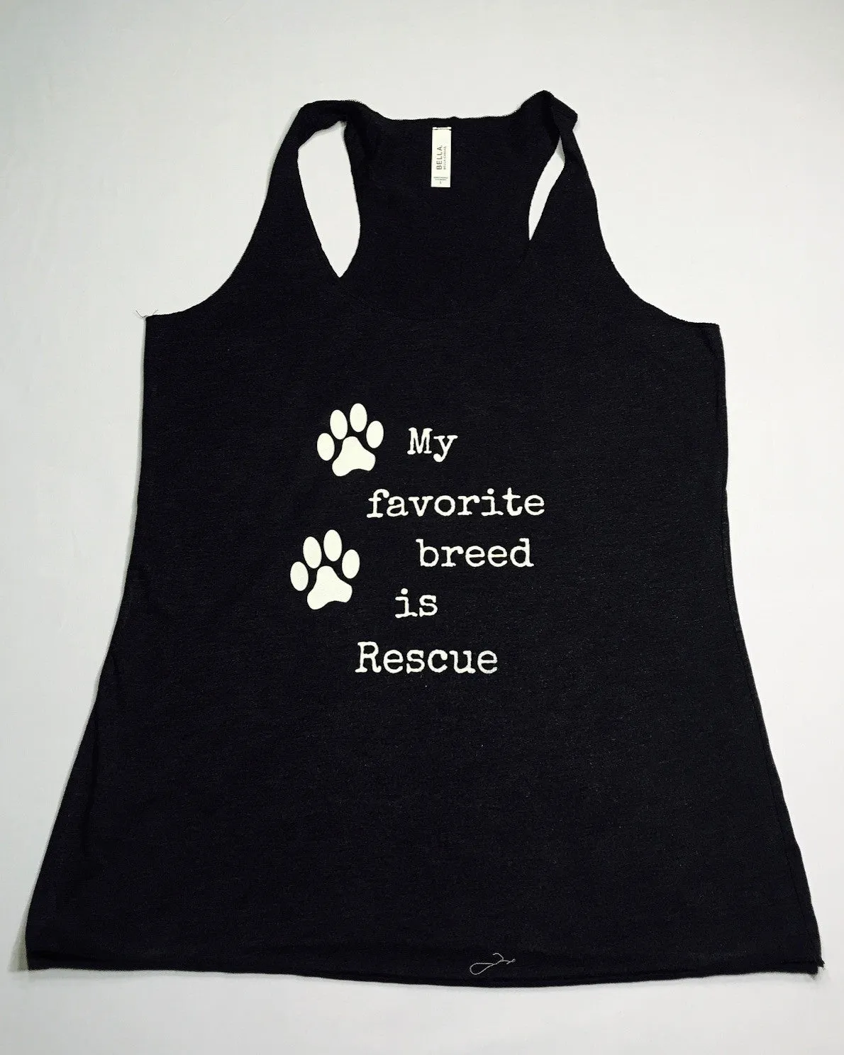 My Favorite Breed is Rescue Womens Racerback Tank
