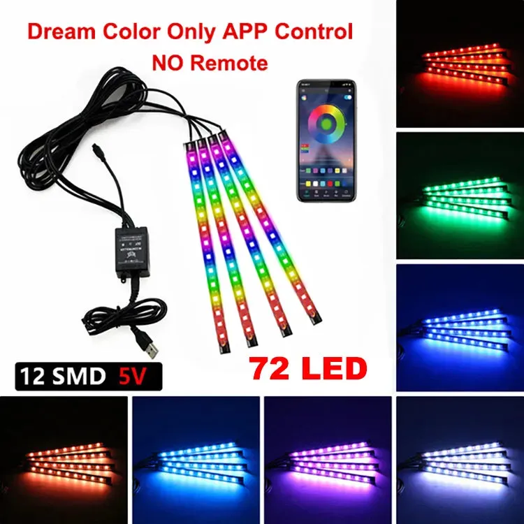Neon LED Car Interior Light Kit Accessories