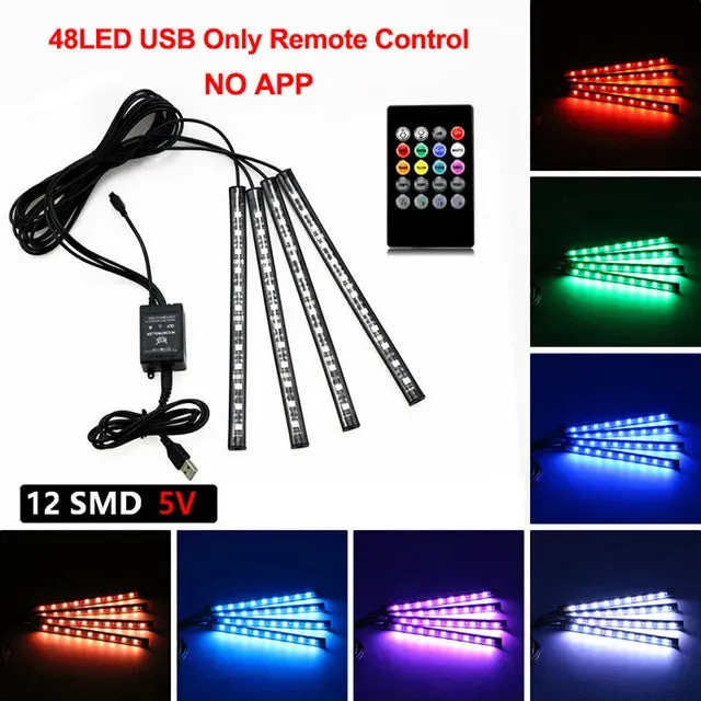 Neon LED Car Interior Light Kit Accessories