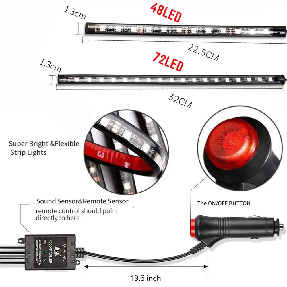 Neon LED Car Interior Light Kit Accessories