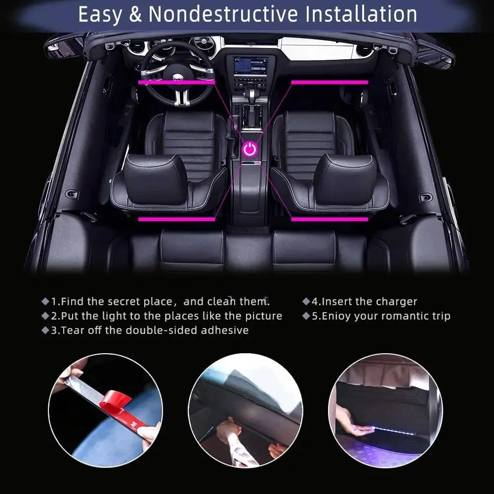 Neon LED Car Interior Light Kit Accessories