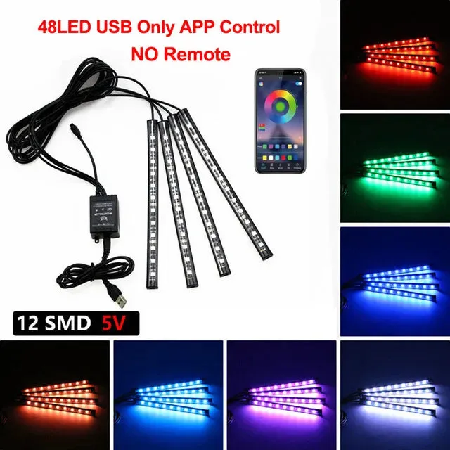 Neon LED Car Interior Light Kit Accessories