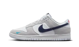 Nike Dunk Low White Grey Navy Aqua Mini Swoosh