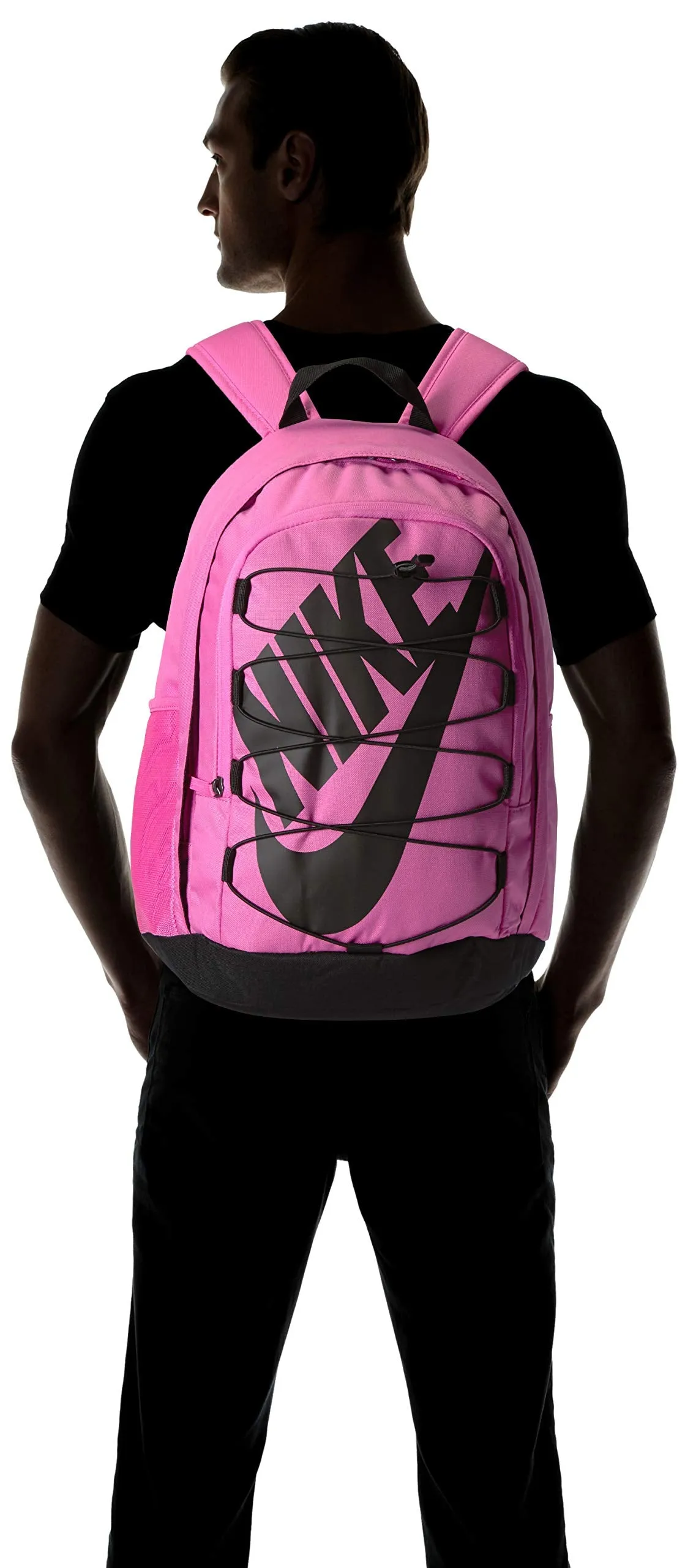 Nike Hayward 2.0 Backpack, Nike Backpack for Women and Men with Polyester Shell & Adjustable Straps,  China Rose/Black/Black