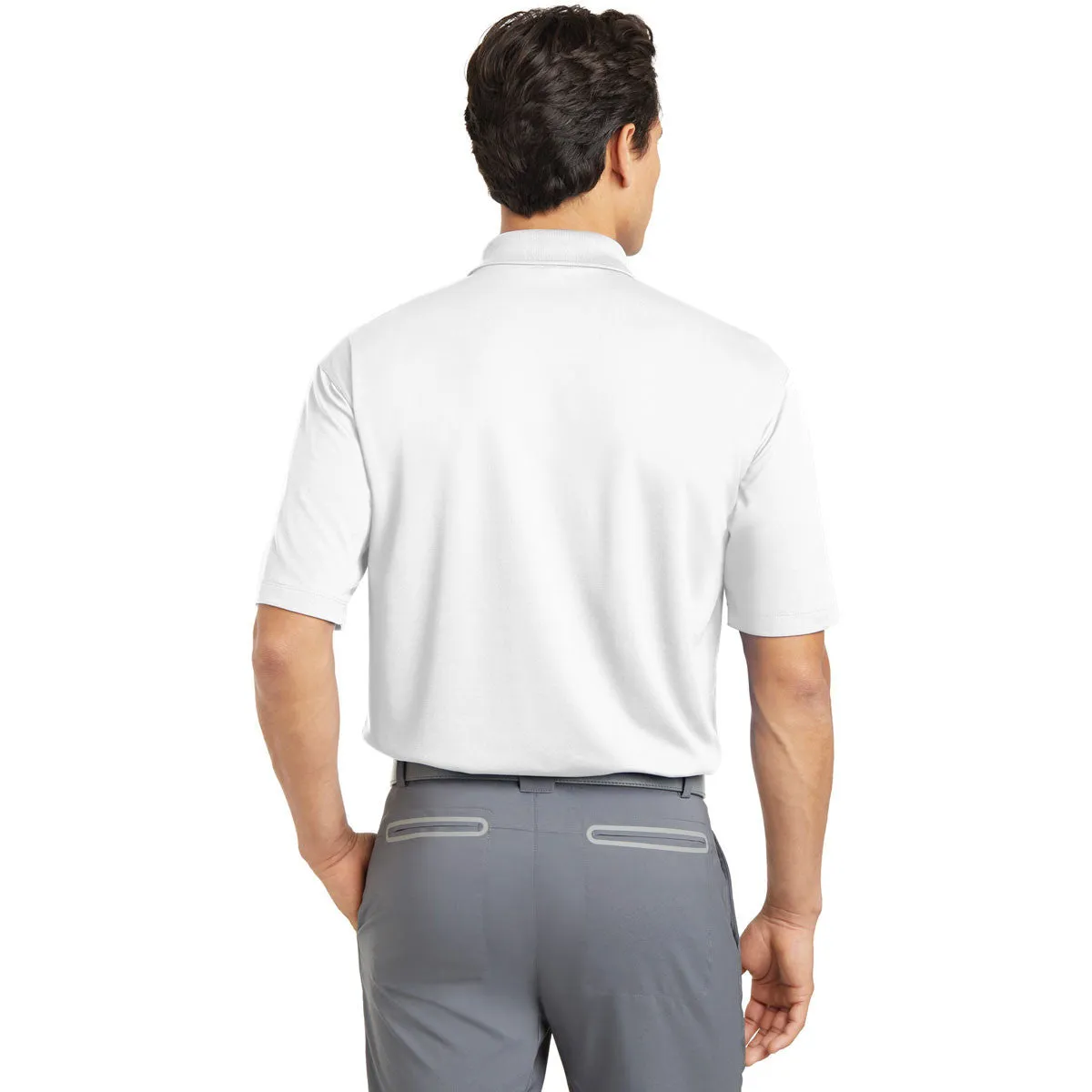 Nike Men's White Dri-FIT S/S Micro Pique Polo