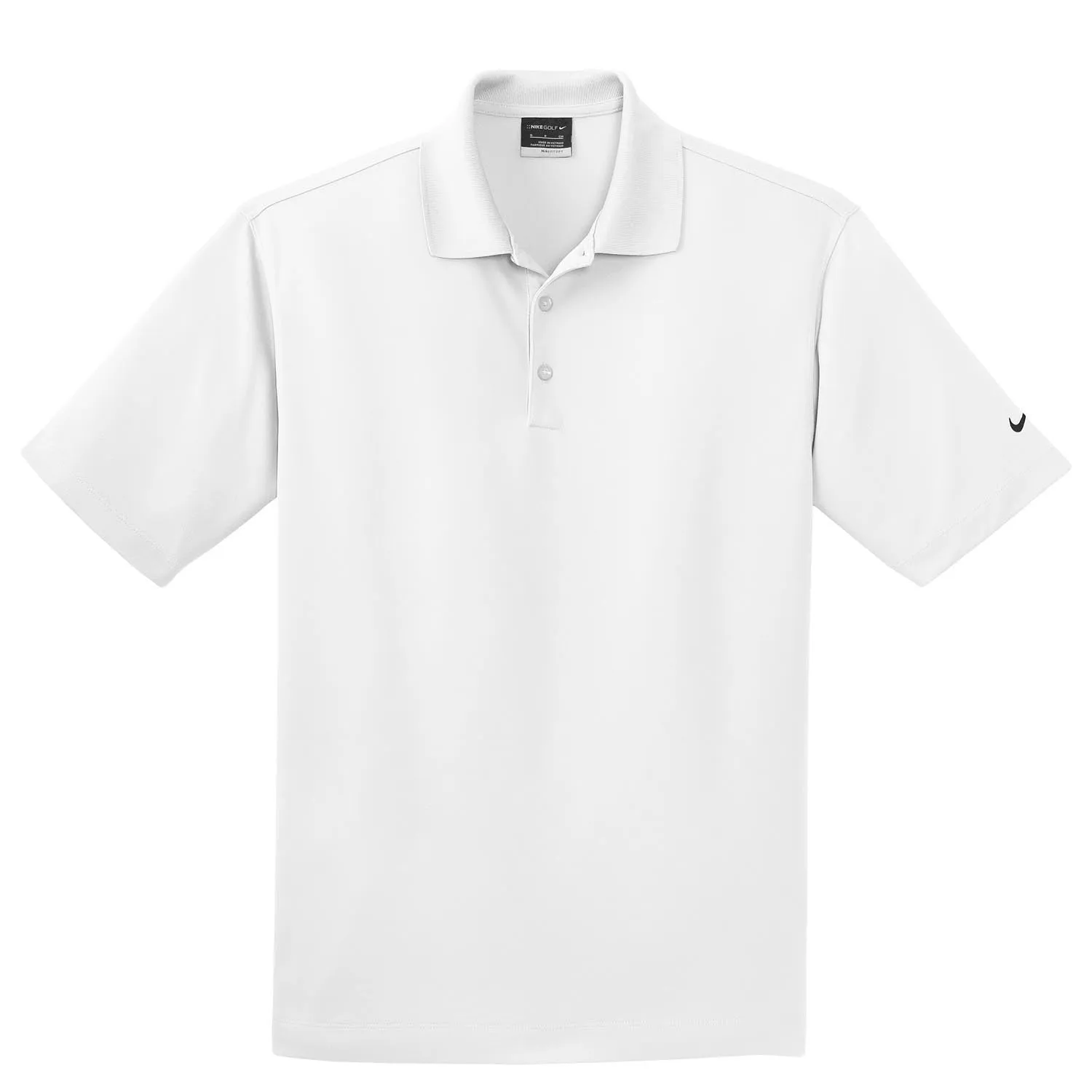 Nike Men's White Dri-FIT S/S Micro Pique Polo