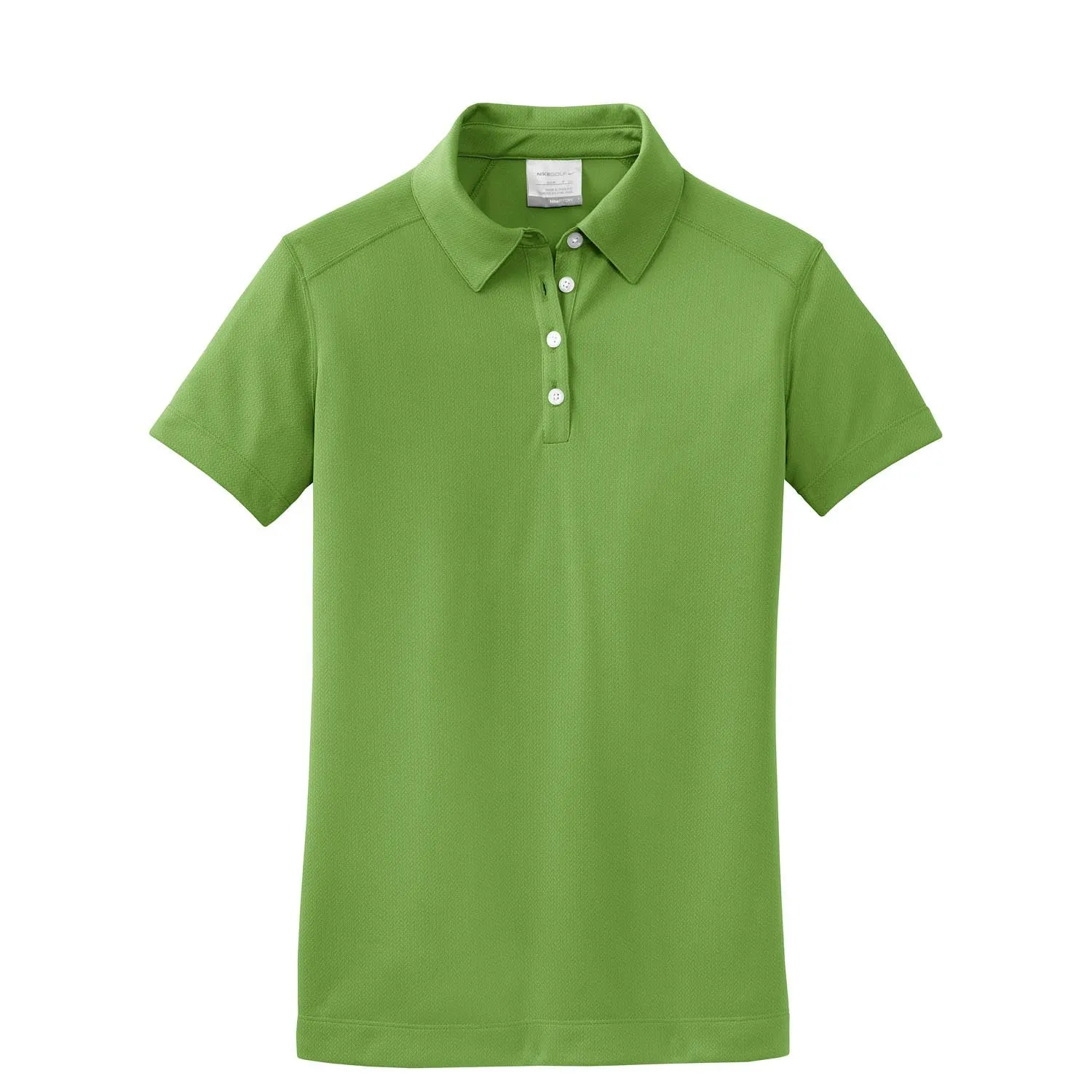 Nike Women's Green Dri-FIT S/S Pebble Texture Polo