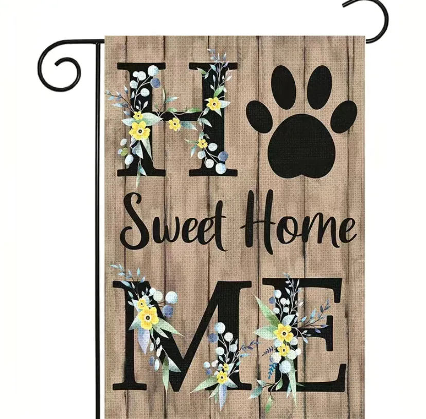 Paw Home Sweet Home garden flag