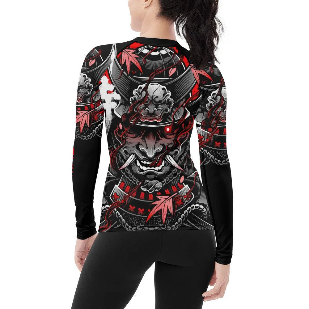 Personalized Devil Shogun Women's Long Sleeve Rash Guard