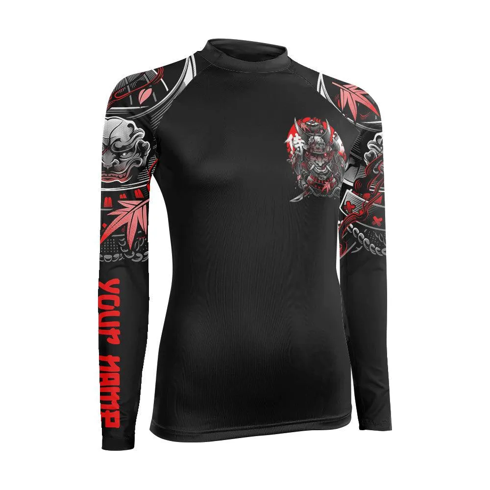 Personalized Devil Shogun Women's Long Sleeve Rash Guard