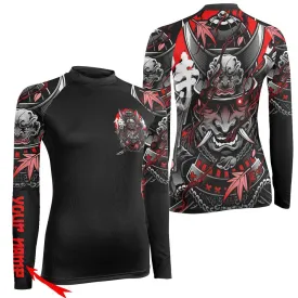 Personalized Devil Shogun Women's Long Sleeve Rash Guard