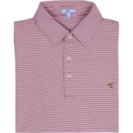 Pinstripe Performance Polo- Clay