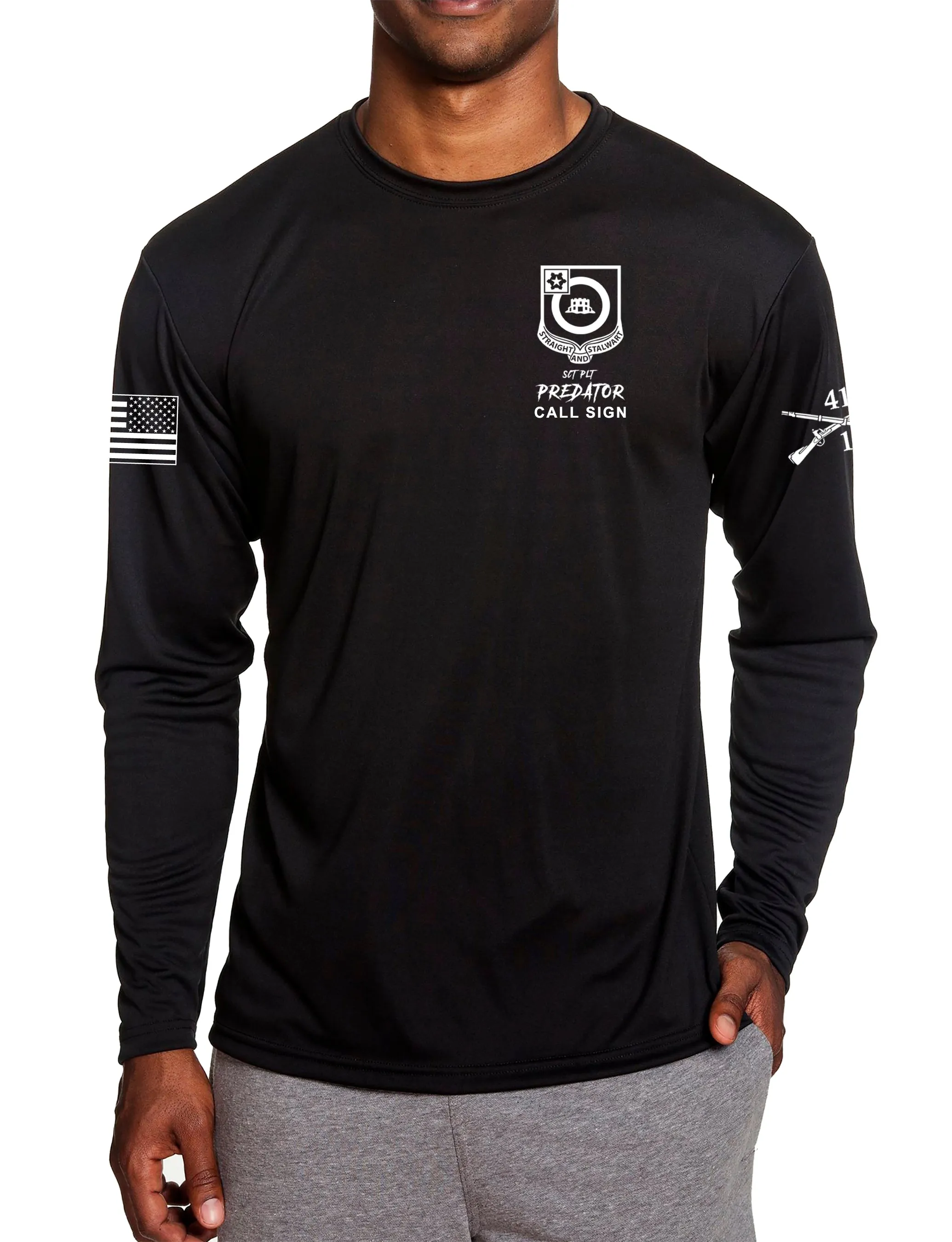Predator Long Sleeve Performance PT Shirt. This shirt IS approved for PT.