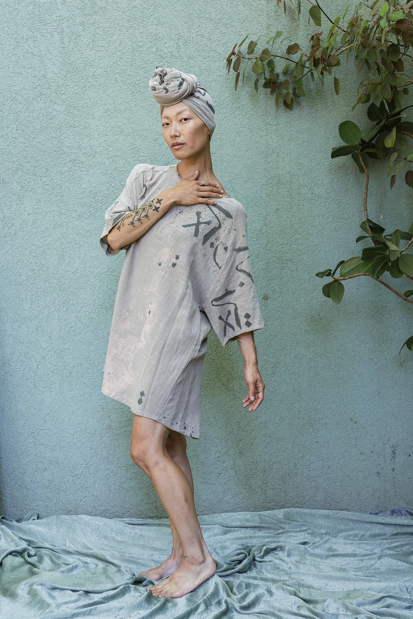 Ros X Macchia Script Tunic #1