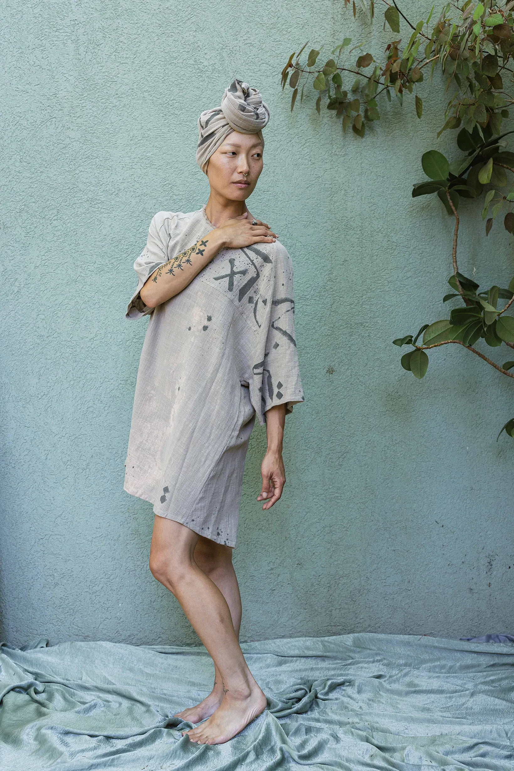 Ros X Macchia Script Tunic #1